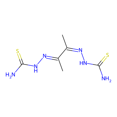 [3-(Carbamothioylhydrazinylidene)butan-2-ylideneamino]thiourea structure