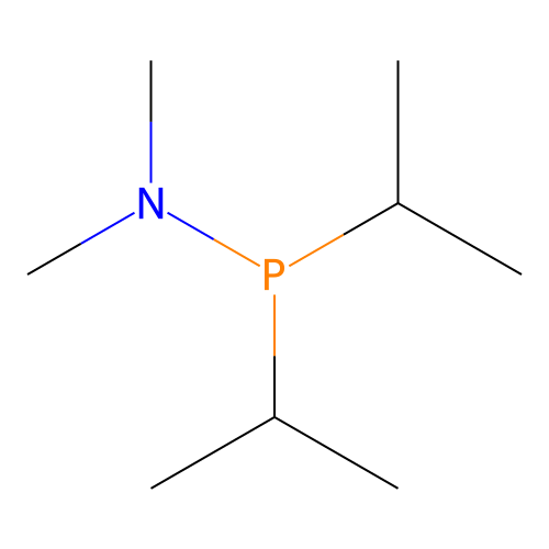 Phosphinous amide, N,N-dimethyl-P,P-bis(1-methylethyl)- structure