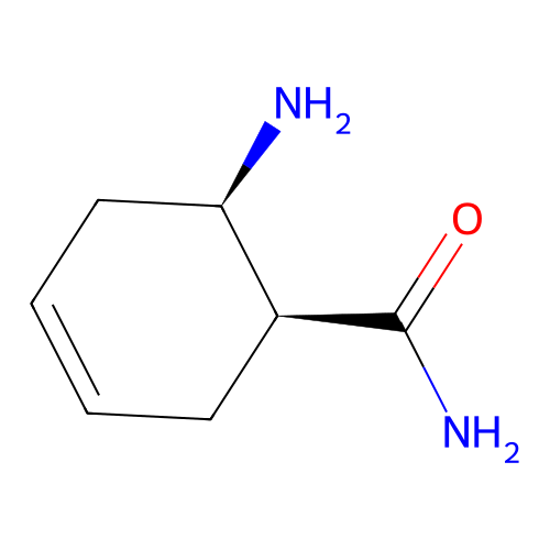 cis-6-Aminocyclohex-3-ene-1-carboxamide structure