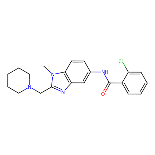 2-Chloro-N-(1-methyl-2-piperidin-1-ylmethyl-1H-benzoimidazol-5-yl)-benzamide structure