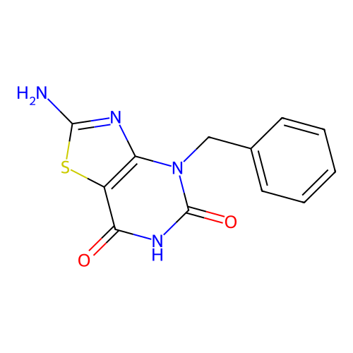 2-amino-4-benzylthiazolo[4,5-d]pyrimidine-5,7(4H,6H)-dione structure