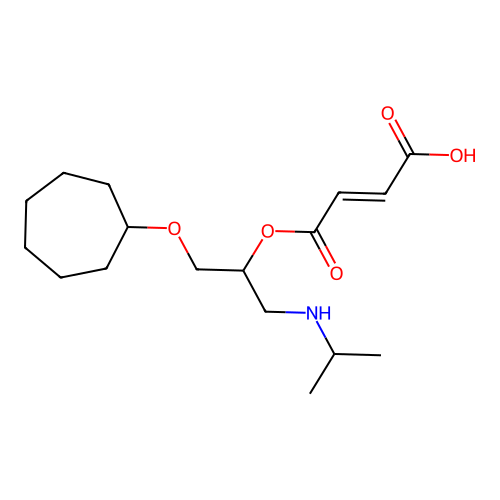 2-Propanol, 1-cycloheptyloxy-3-isopropylamino-, maleate structure