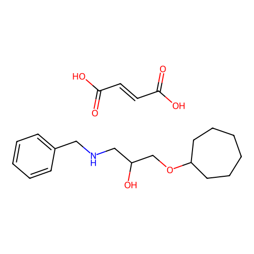 2-Propanol, 1-benzylamino-3-cycloheptyloxy-, maleate structure