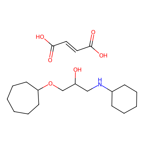 2-Propanol, 1-cycloheptyloxy-3-cyclohexylamino-, maleate structure