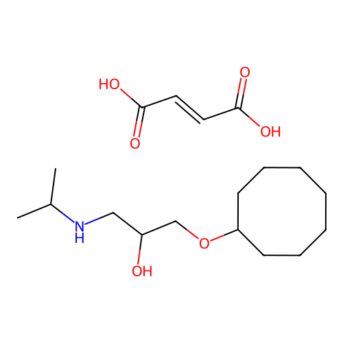 2-Propanol, 1-cyclooctyloxy-3-isopropylamino-, maleate structure