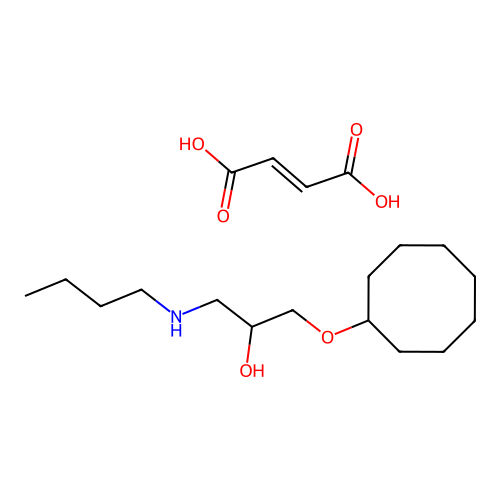 2-Propanol, 1-butylamino-3-cyclooctyloxy-, maleate structure