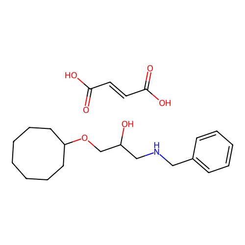2-Propanol, 1-benzylamino-3-cyclooctyloxy-, maleate structure