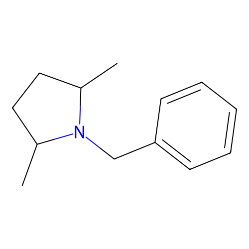 Pyrrolidine, 1-benzyl-2,5-dimethyl- structure
