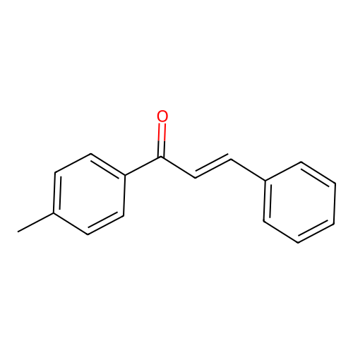 (2E)-1-(4-methylphenyl)-3-phenylprop-2-en-1-one structure