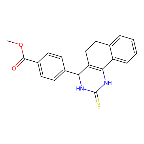 Methyl 4-(2-sulfanyl-3,4,5,6-tetrahydrobenzo[h]quinazolin-4-yl)benzoate structure