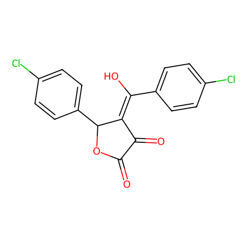 5-(4-chlorophenyl)-4-[(4-chlorophenyl)carbonyl]-3-hydroxyfuran-2(5H)-one structure