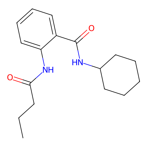2-(butanoylamino)-N-cyclohexylbenzamide structure