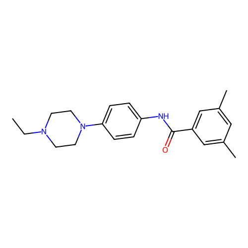 N-[4-(4-ethylpiperazin-1-yl)phenyl]-3,5-dimethylbenzamide structure