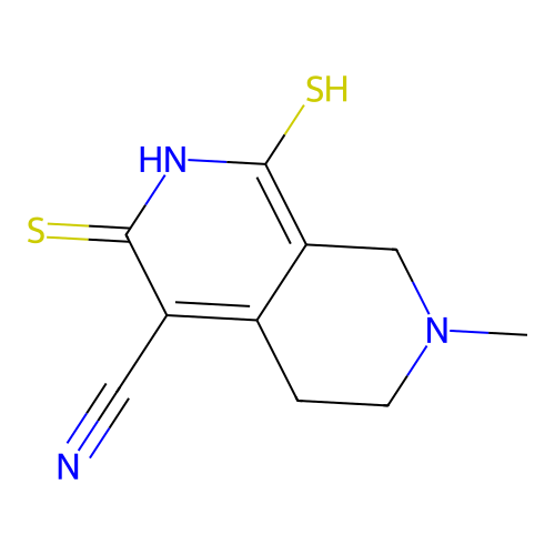 7-Methyl-1,3-disulfanyl-5,6,7,8-tetrahydro-2,7-naphthyridine-4-carbonitrile structure