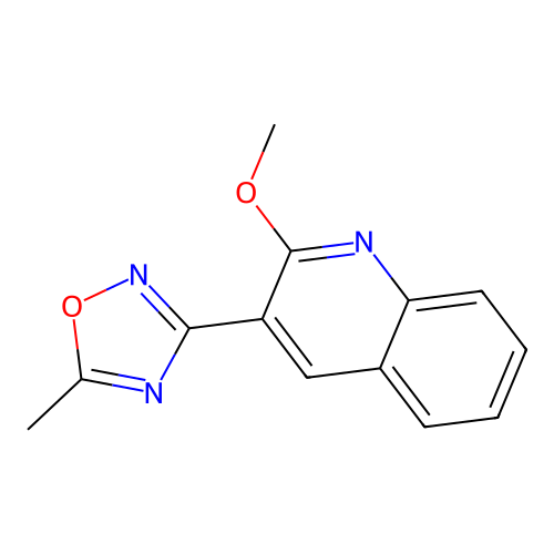 3-(2-Methoxyquinolin-3-yl)-5-methyl-1,2,4-oxadiazole structure
