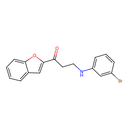 1-(1-Benzofuran-2-yl)-3-[(3-bromophenyl)amino]propan-1-one structure