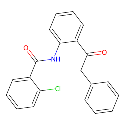 2-chloro-N-[2-(phenylacetyl)phenyl]benzamide structure