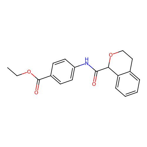 ethyl 4-[(3,4-dihydro-1H-isochromen-1-ylcarbonyl)amino]benzoate structure