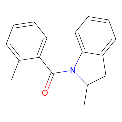 (2-methyl-2,3-dihydro-1H-indol-1-yl)(2-methylphenyl)methanone structure