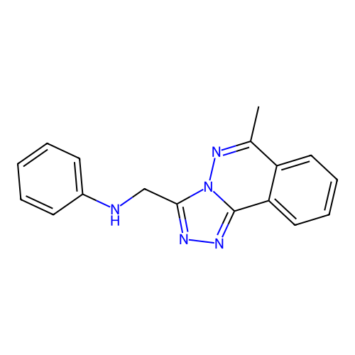 N-[(6-methyl[1,2,4]triazolo[3,4-a]phthalazin-3-yl)methyl]aniline structure