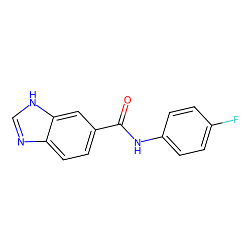 N-(4-fluorophenyl)-3H-benzimidazole-5-carboxamide structure