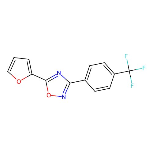 5-(Furan-2-yl)-3-[4-(trifluoromethyl)phenyl]-1,2,4-oxadiazole structure