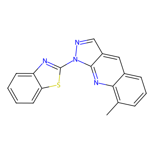 2-(8-Methylpyrazolo[3,4-b]quinolin-1-yl)-1,3-benzothiazole structure