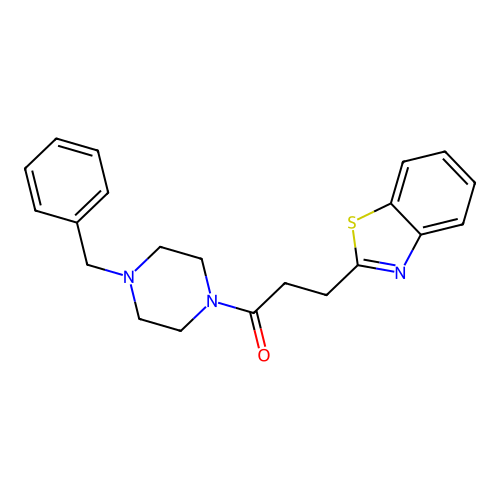 3-(1,3-Benzothiazol-2-yl)-1-(4-benzylpiperazin-1-yl)propan-1-one structure