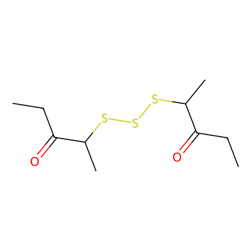 Bis(1-methyl-2-oxobutyl)trisulfide structure