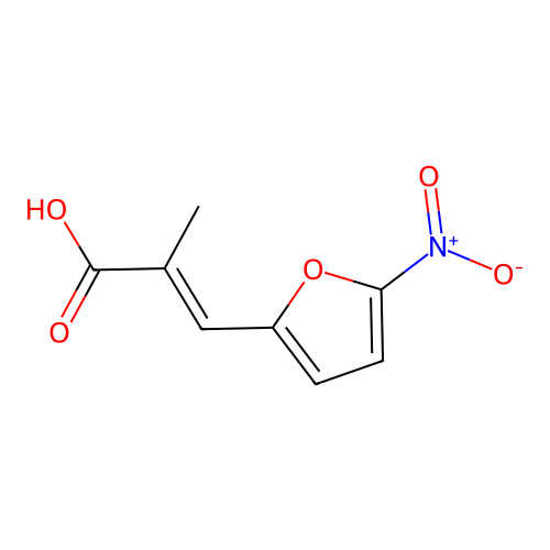 alpha-Methyl-5-nitro-2-furanacrylic acid structure