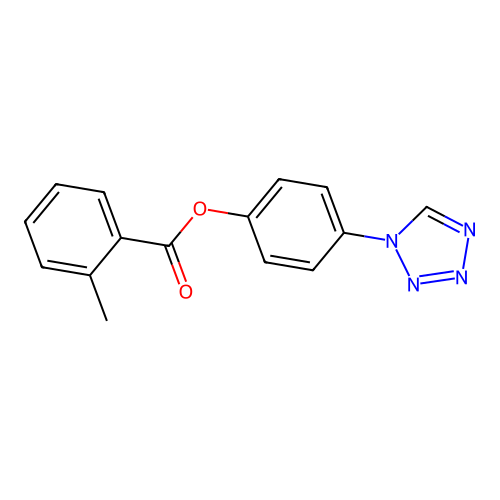4-(1H-tetrazol-1-yl)phenyl 2-methylbenzoate structure