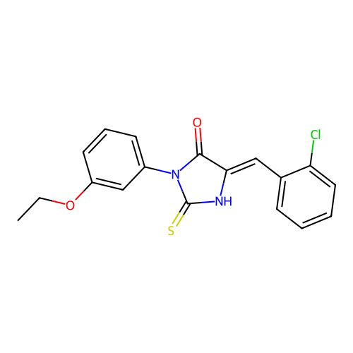 4-Imidazolidinone, 5-((2-chlorophenyl)methylene)-3-(3-ethoxyphenyl)-2-thioxo- structure