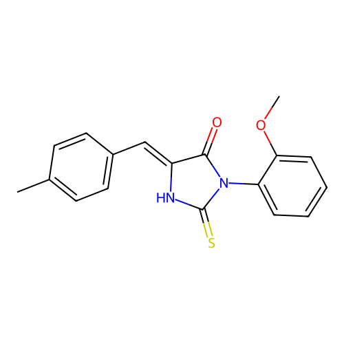 4-Imidazolidinone, 3-(2-methoxyphenyl)-5-((4-methylphenyl)methylene)-2-thioxo- structure
