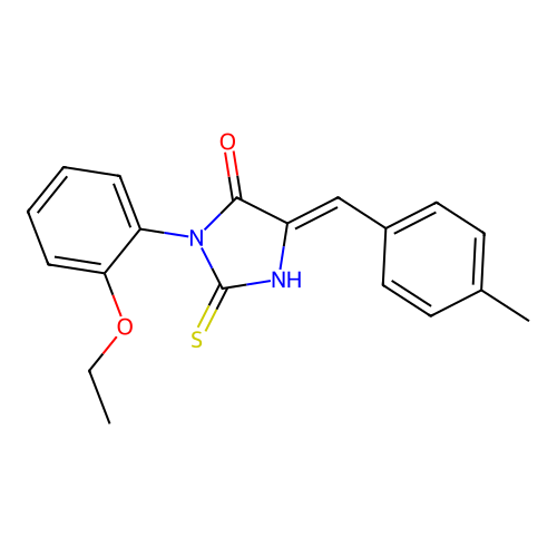 4-Imidazolidinone, 3-(2-ethoxyphenyl)-5-((4-methylphenyl)methylene)-2-thioxo- structure