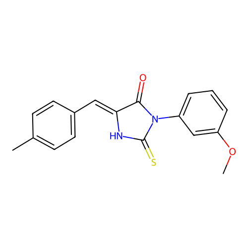 4-Imidazolidinone, 3-(3-methoxyphenyl)-5-((4-methylphenyl)methylene)-2-thioxo- structure