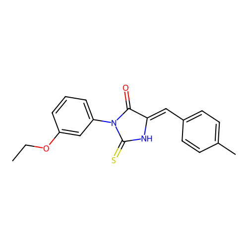 4-Imidazolidinone, 3-(3-ethoxyphenyl)-5-((4-methylphenyl)methylene)-2-thioxo- structure