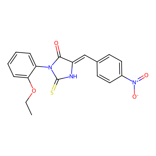 4-Imidazolidinone, 3-(2-ethoxyphenyl)-5-((4-nitrophenyl)methylene)-2-thioxo- structure