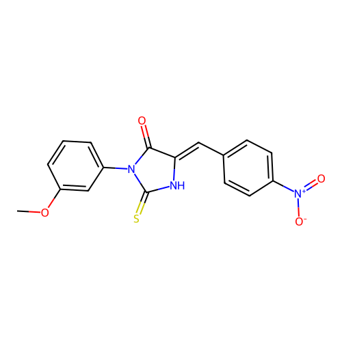 4-Imidazolidinone, 3-(3-methoxyphenyl)-5-((4-nitrophenyl)methylene)-2-thioxo- structure