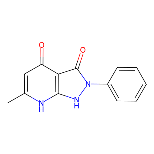 1,2-Dihydro-4-hydroxy-6-methyl-2-phenyl-3H-pyrazolo[3,4-b]pyridin-3-one structure