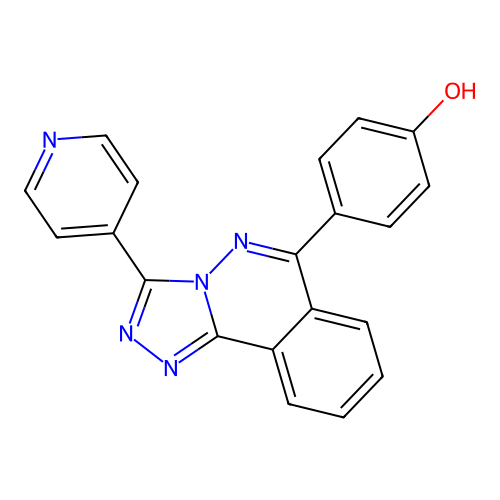 4-[3-(Pyridin-4-yl)[1,2,4]triazolo[3,4-a]phthalazin-6-yl]phenol structure