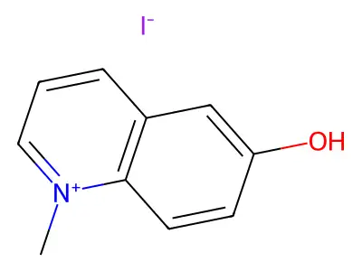 Quinolinium, 6-hydroxy-1-methyl-, iodide structure