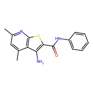 3-Amino-4,6-dimethyl-N-phenylthieno(2,3-b)pyridine-2-carboxamide structure