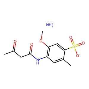 azanium 5-methoxy-2-methyl-4-(3-oxobutanoylamino)benzenesulfonate structure