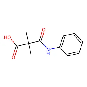 3-Anilino-2,2-dimethyl-3-oxopropanoic acid structure