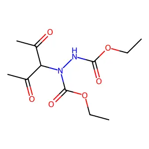Diethyl 1-(2,4-dioxopentan-3-yl)hydrazine-1,2-dicarboxylate structure