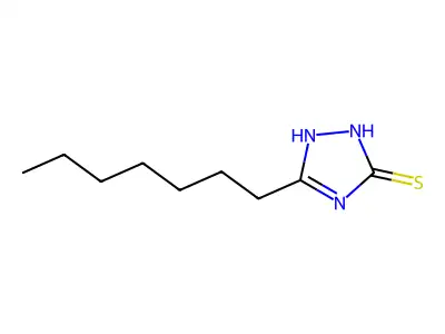 3H-1,2,4-Triazole-3-thione, 2,4-dihydro-5-heptyl- structure