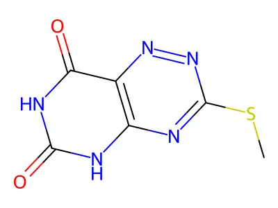 3-(methylsulfanyl)pyrimido[4,5-e][1,2,4]triazine-6,8(5H,7H)-dione structure