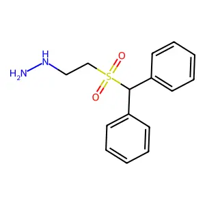 Hydrazine, (2-(diphenylmethylsulfonyl)ethyl)- structure