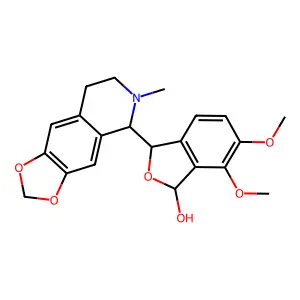 1-Isobenzofuranol, 1,3-dihydro-6,7-dimethoxy-3-(5,6,7,8-tetrahydro-6-methyl-1,3-dioxolo(4,5-g)isoquinolin-5-yl)- structure