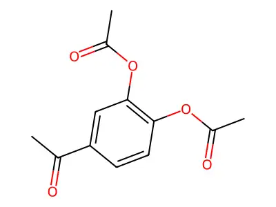 Acetic acid 2-acetoxy-5-acetyl-phenyl ester structure